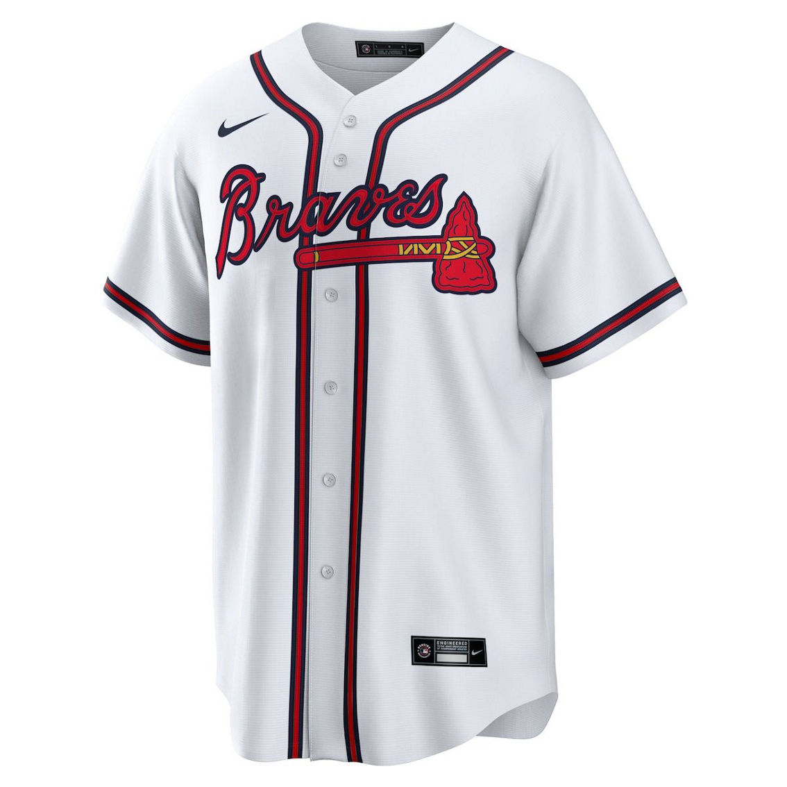 Men's Nike Will Smith White Atlanta Braves Home Replica Player Jersey - Image 3 of 4