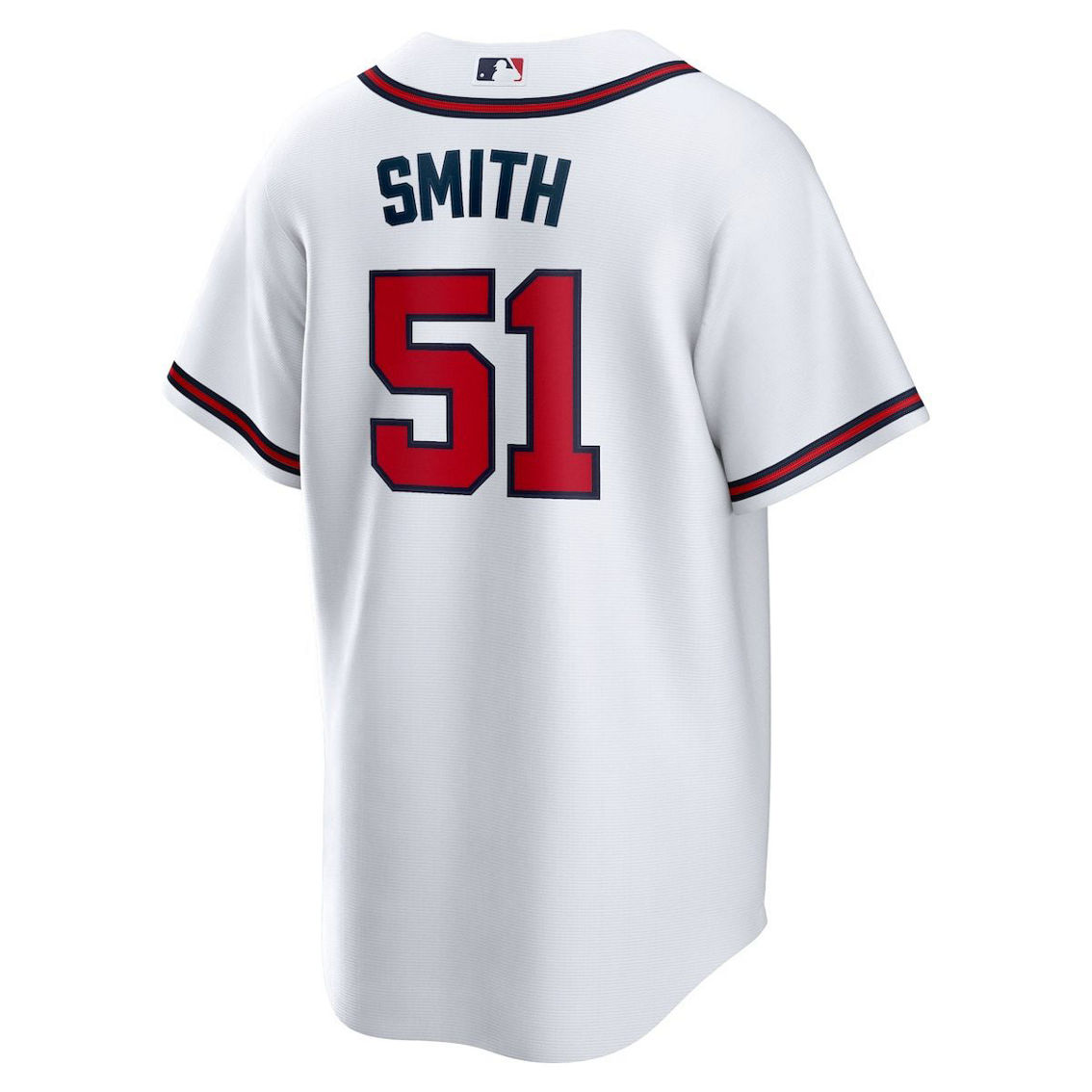 Men's Nike Will Smith White Atlanta Braves Home Replica Player Jersey - Image 4 of 4