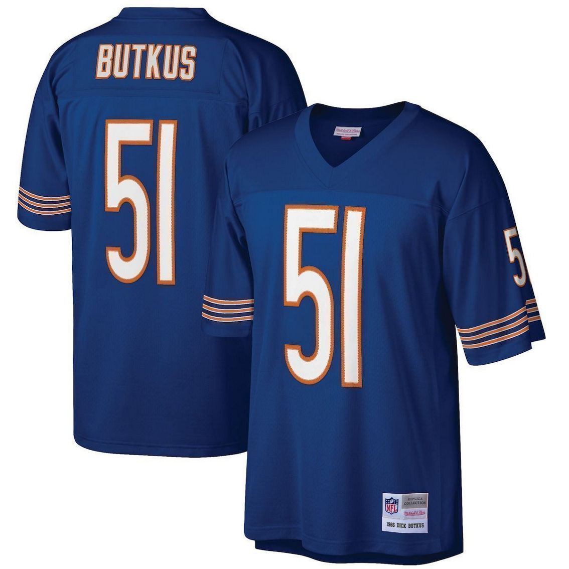 Mitchell & Ness Men's Dick Butkus Navy Chicago Bears Retired Player Legacy Replica Jersey - Image 2 of 4
