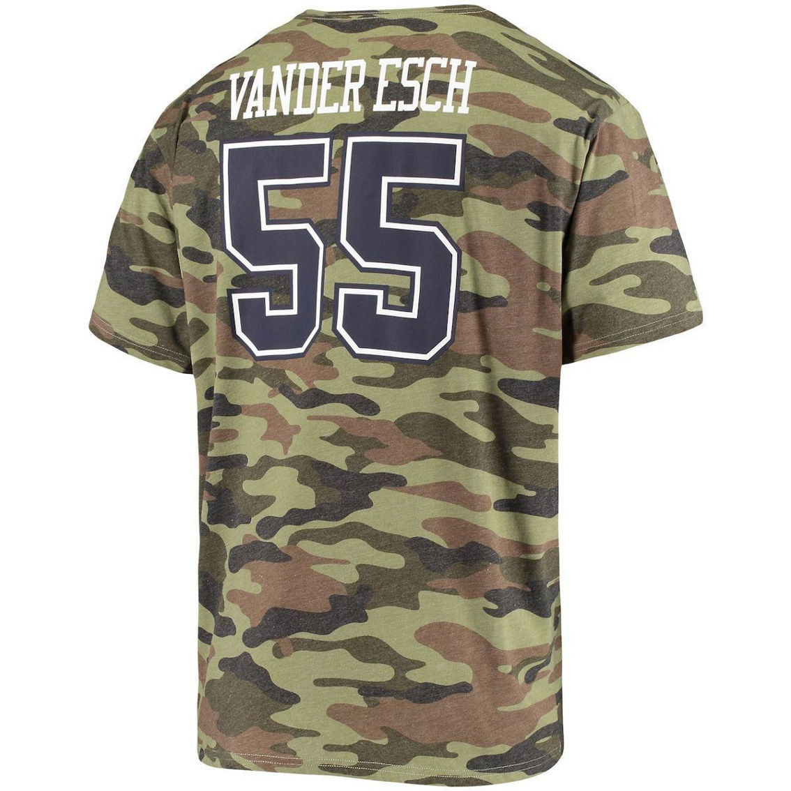 Dallas Cowboys Merchandise Men's Leighton Vander Esch Camo Dallas Cowboys Caudron Name & Number T-Shirt - Image 4 of 4