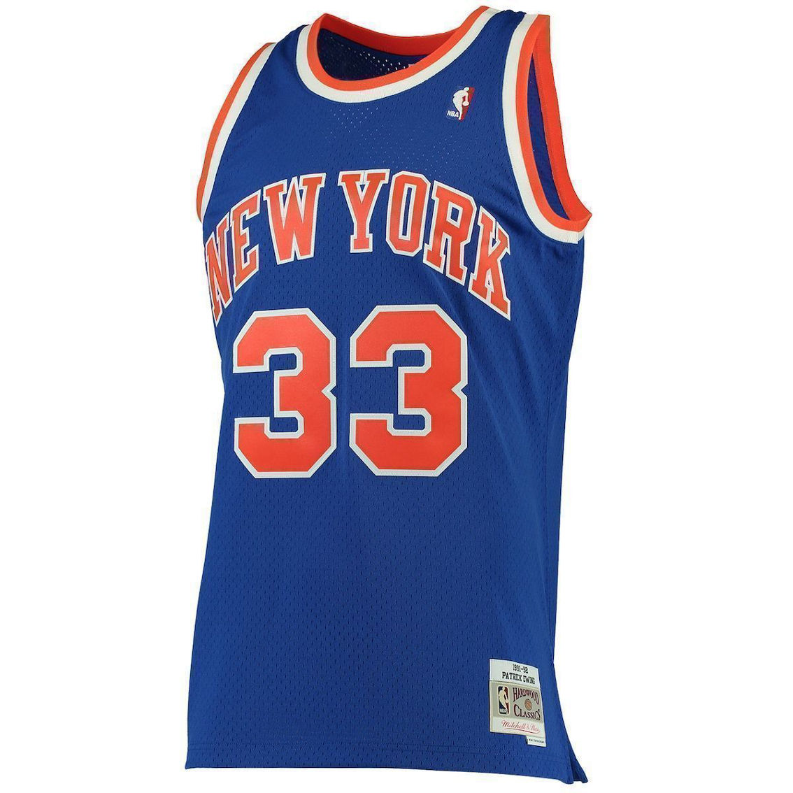 Mitchell & Ness Men's Patrick Ewing Blue New York Knicks 1991-92 Hardwood Classics Swingman Jersey - Image 3 of 4