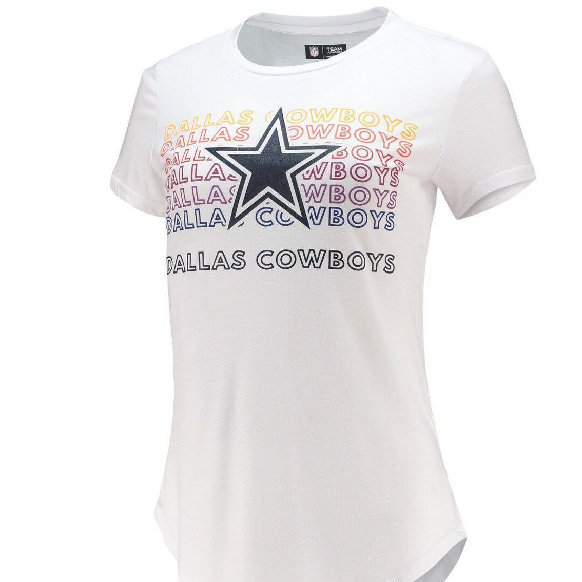 Women's Concepts Sport White/Charcoal Dallas Cowboys Sonata T-Shirt & Leggings Set - Image 3 of 4