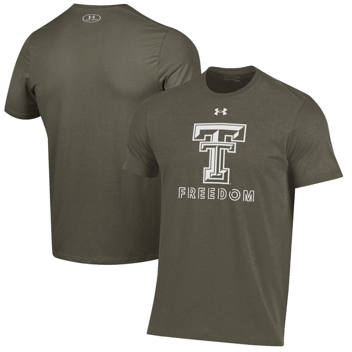 Under Armour Men's Olive Texas Tech Red Raiders Freedom Performance T-shirt, Fan Shop