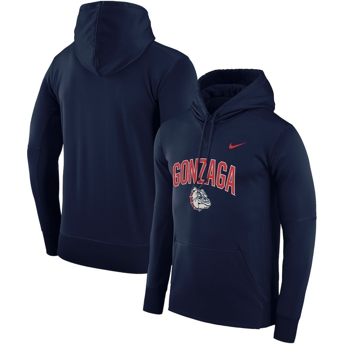 Men's Navy Gonzaga Bulldogs Arch Over Logo Pullover Hoodie | Fan Shop ...