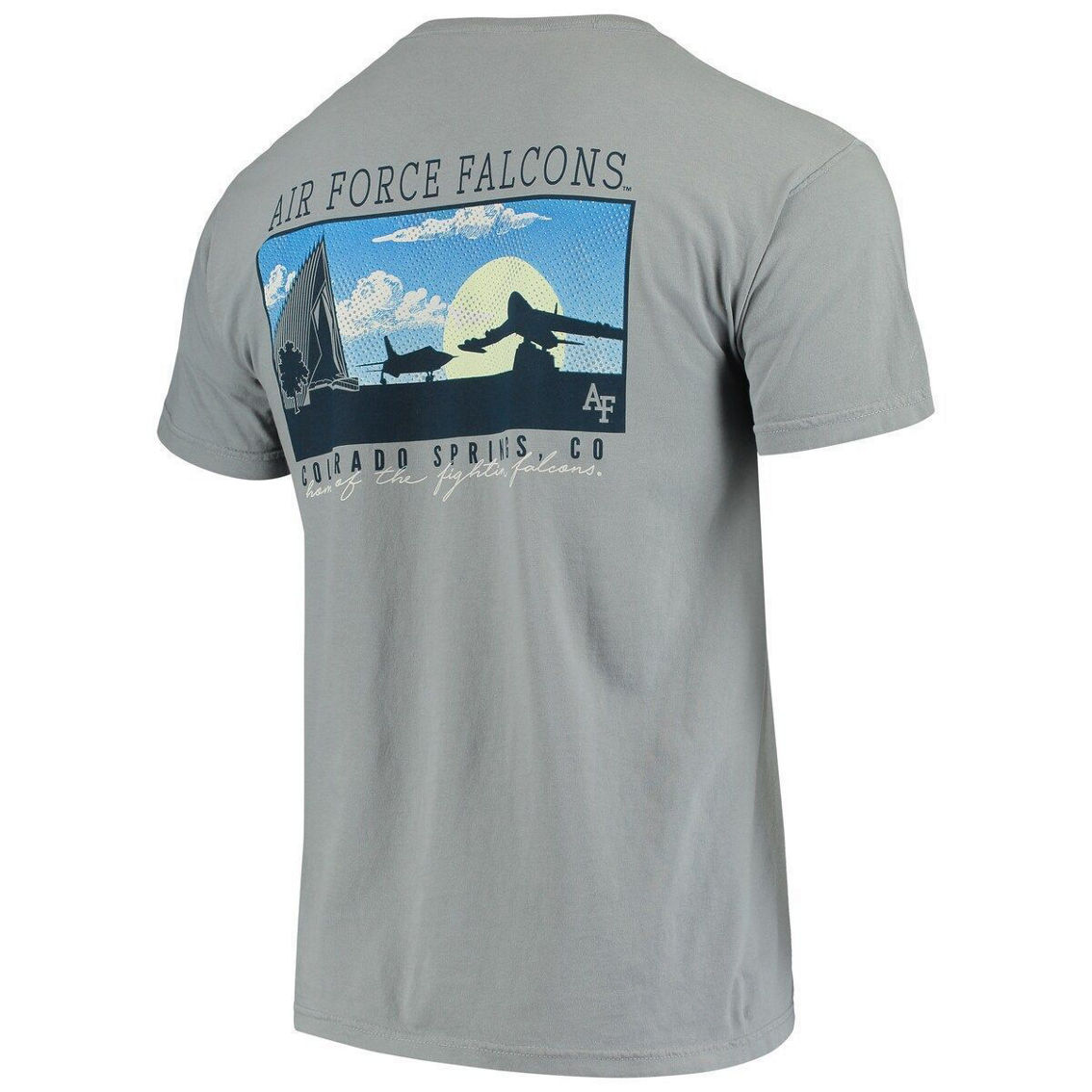 Image One Men's Gray Air Force Falcons Team Comfort Colors Campus Scenery T-Shirt - Image 4 of 4