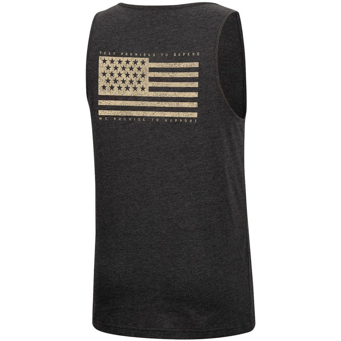 Colosseum Men's Heathered Black Air Force Falcons Military Appreciation OHT Transport Tank Top - Image 4 of 4