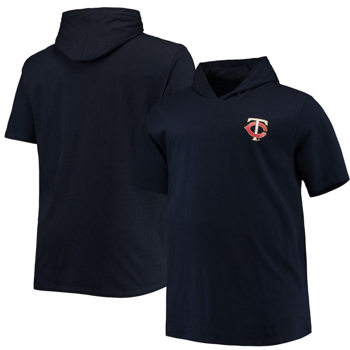 Profile Men's Navy Minnesota Twins Big & Tall Jersey Short Sleeve Pullover Hoodie T-Shirt - Image 2 of 4