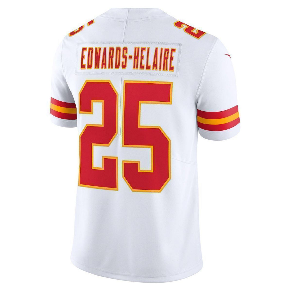 Nike Men's Clyde Edwards-Helaire White Kansas City Chiefs Vapor Limited Jersey - Image 4 of 4