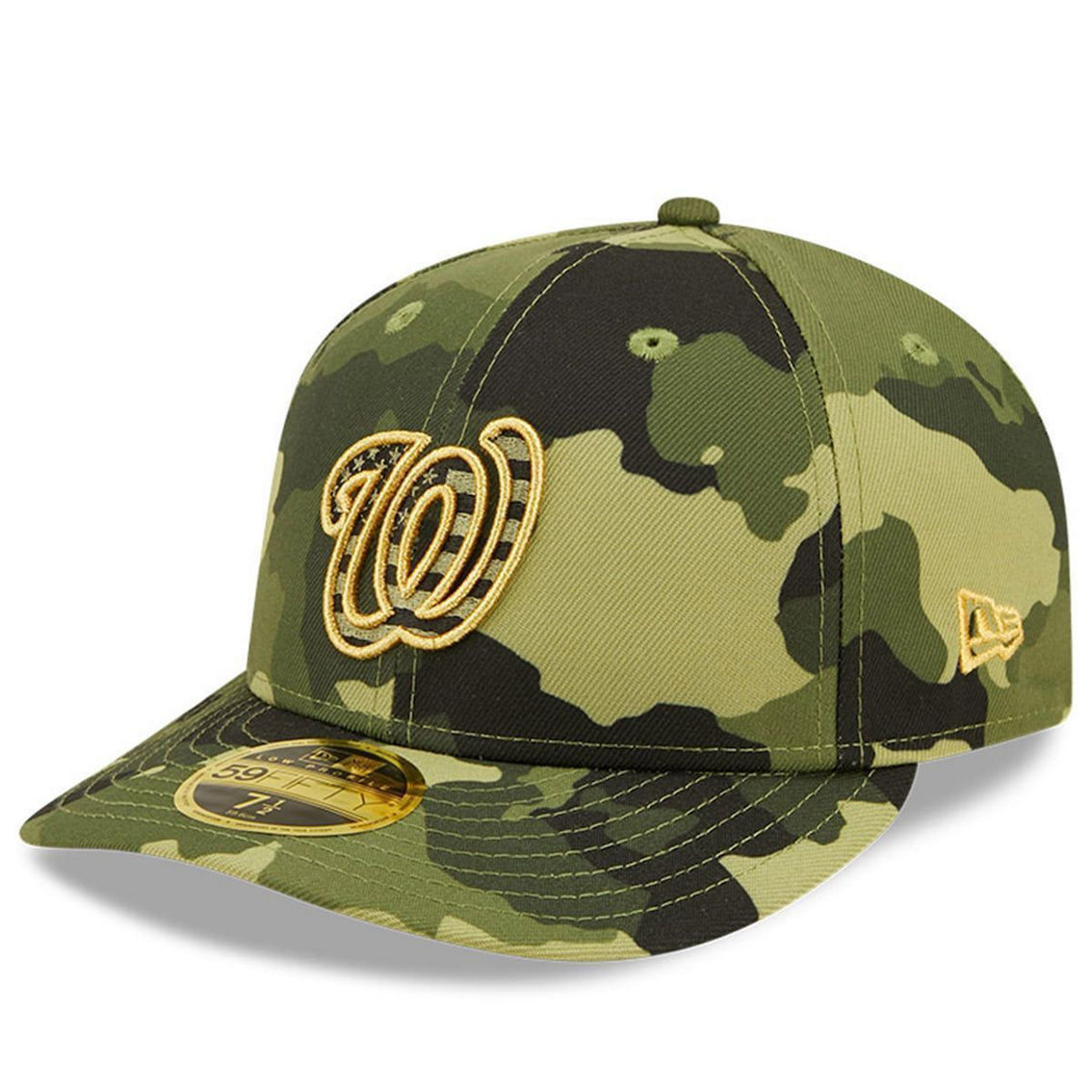 New Era Men's Camo Washington Nationals 2022 Armed Forces Day On-Field Low 59FIFTY - Image 4 of 4