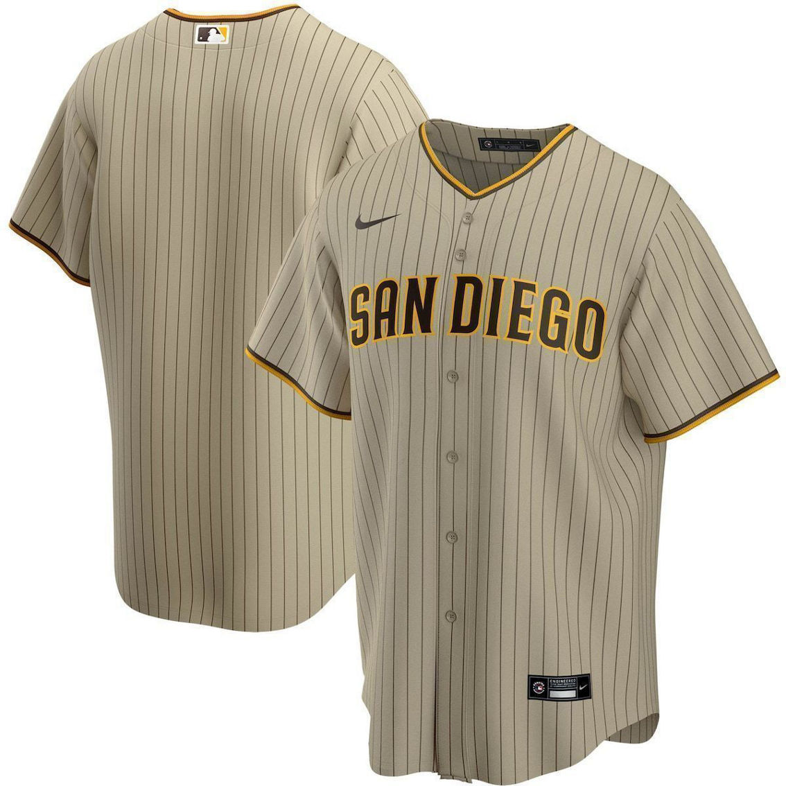 Nike Men's Tan San Diego Padres Alternate Replica Team Jersey