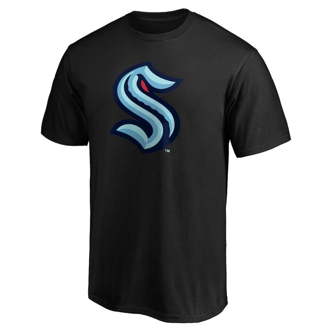 Fanatics Men's Fanatics Black Seattle Kraken Primary Logo T-Shirt - Image 3 of 4