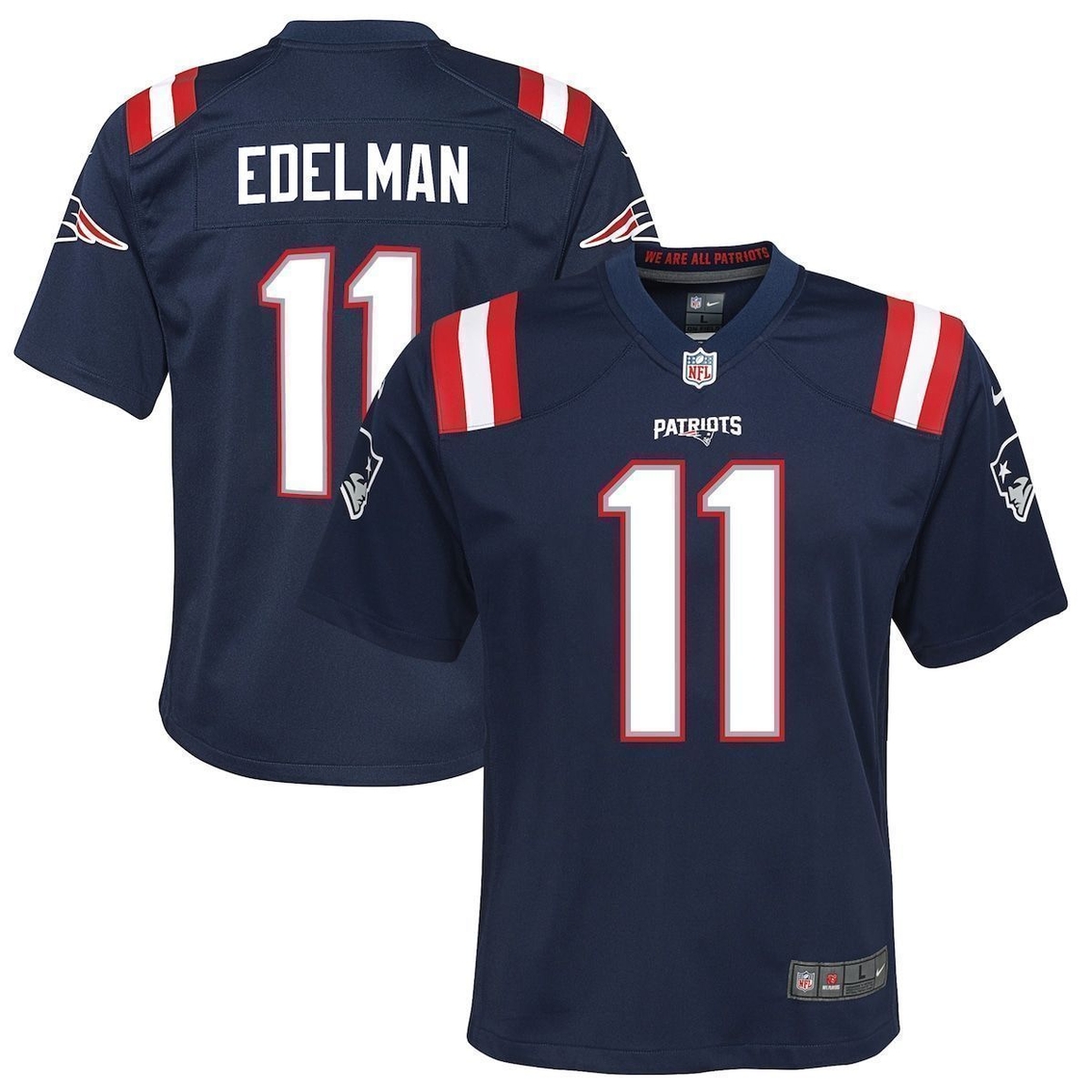 Nike Youth Julian Edelman Navy New England Patriots Game Jersey - Image 2 of 4
