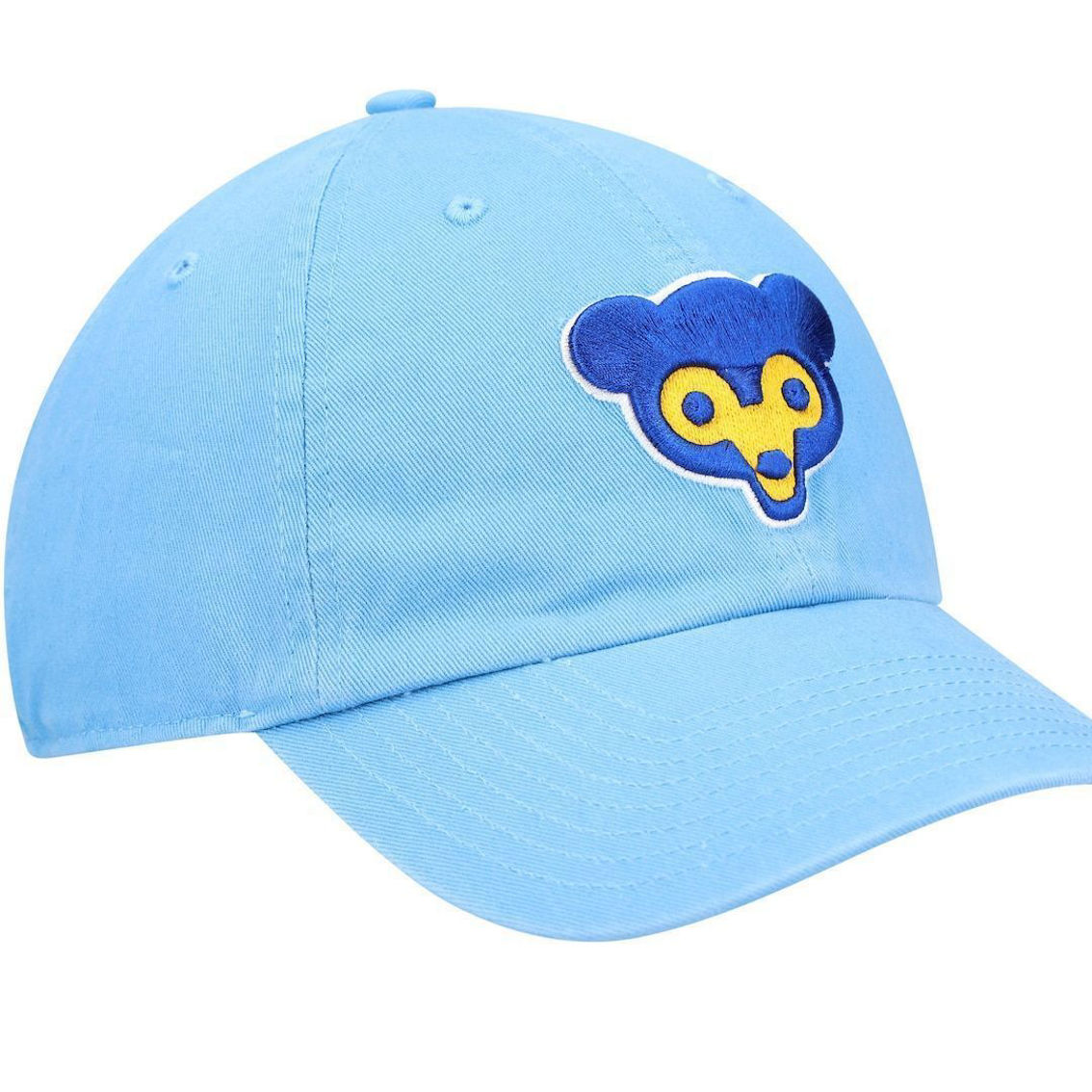 '47 Men's Light Blue Chicago Cubs Logo Cooperstown Collection Clean Up Adjustable Hat - Image 4 of 4