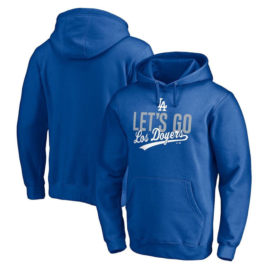 Men's Fanatics Branded Royal Los Angeles Dodgers Hometown Los Doyers Fitted Pullover Hoodie