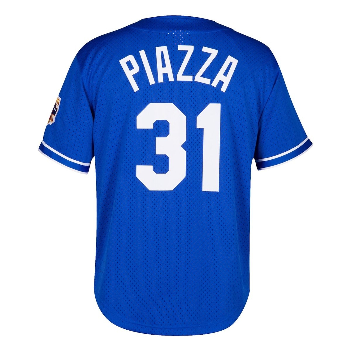 Mitchell & Ness Men's Mike Piazza Royal Los Angeles Dodgers Cooperstown Collection Mesh Batting Practice Button-Up Jersey - Image 4 of 4