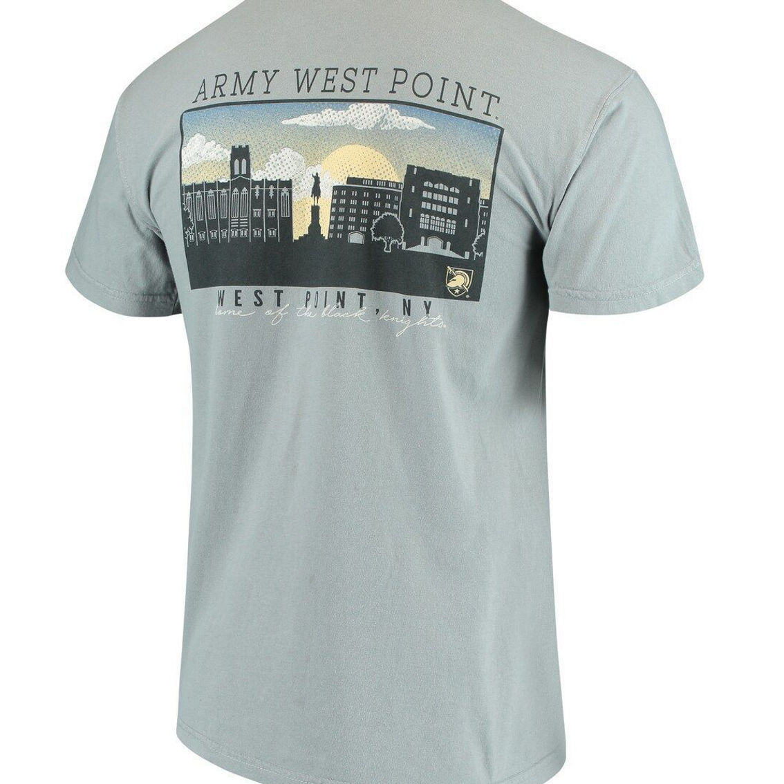 Image One Men's Gray Army Black Knights Team Comfort Colors Campus Scenery T-Shirt - Image 4 of 4