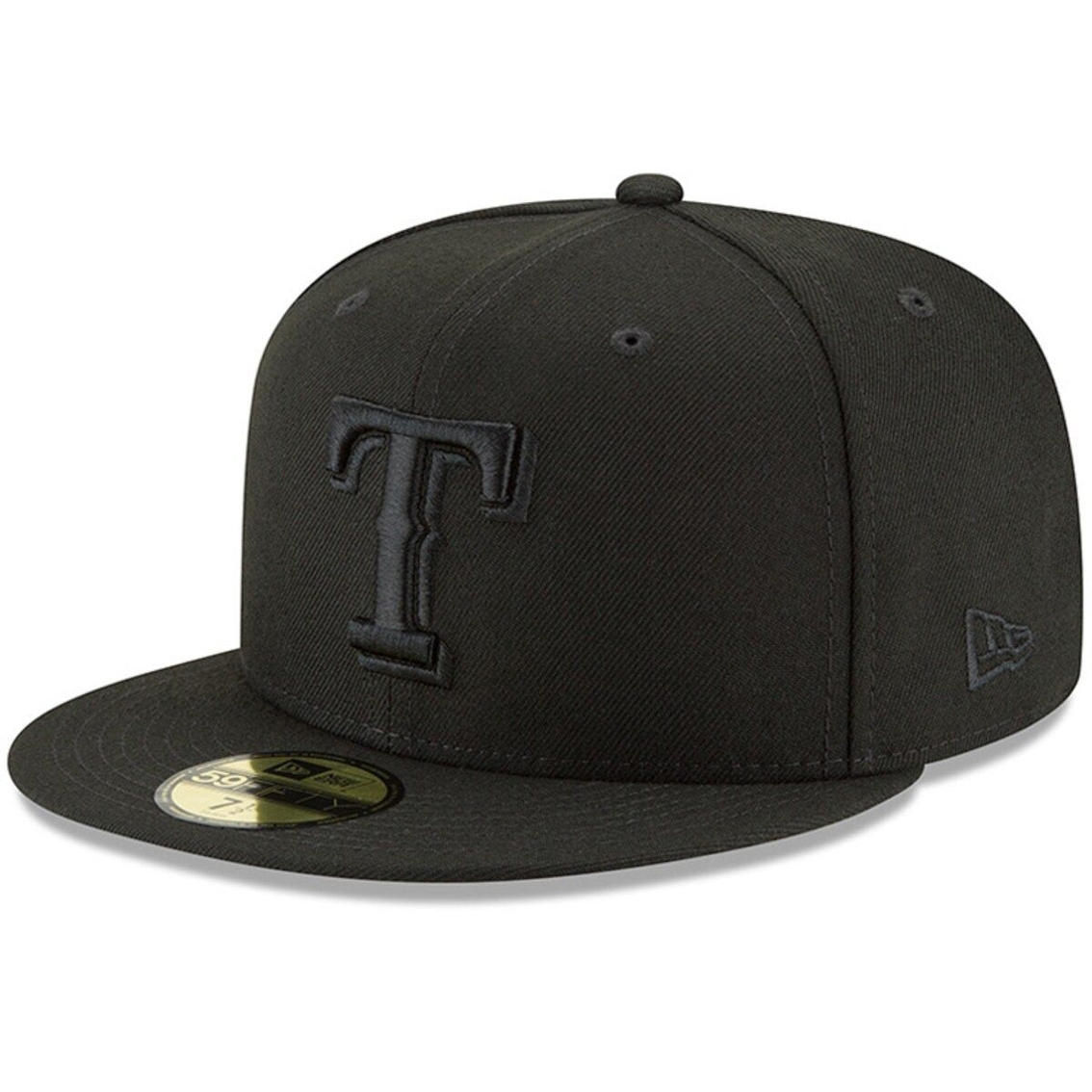 New Era Men's Black Texas Rangers Primary Logo Basic 59FIFTY Fitted Hat - Image 2 of 4