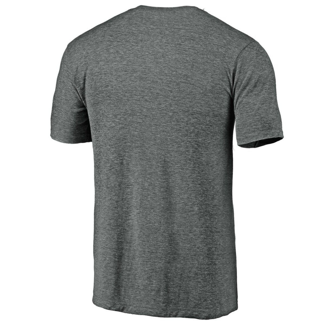 Fanatics Branded Men's Heathered Gray Los Angeles Dodgers Weathered Official Logo Tri-Blend T-Shirt - Image 4 of 4
