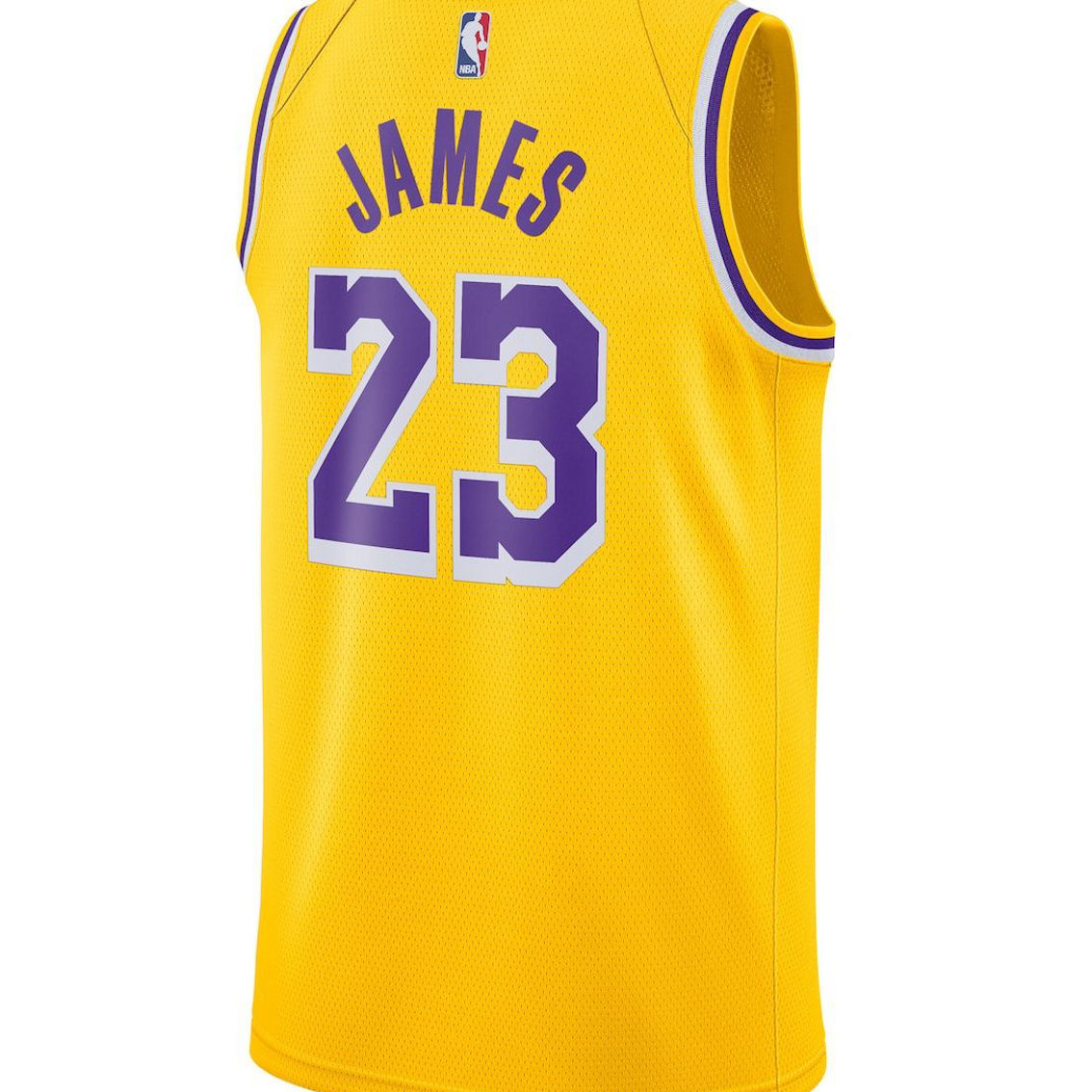 Nike Men's LeBron James Gold Los Angeles Lakers Swingman Player Jersey - Icon Edition - Image 4 of 4