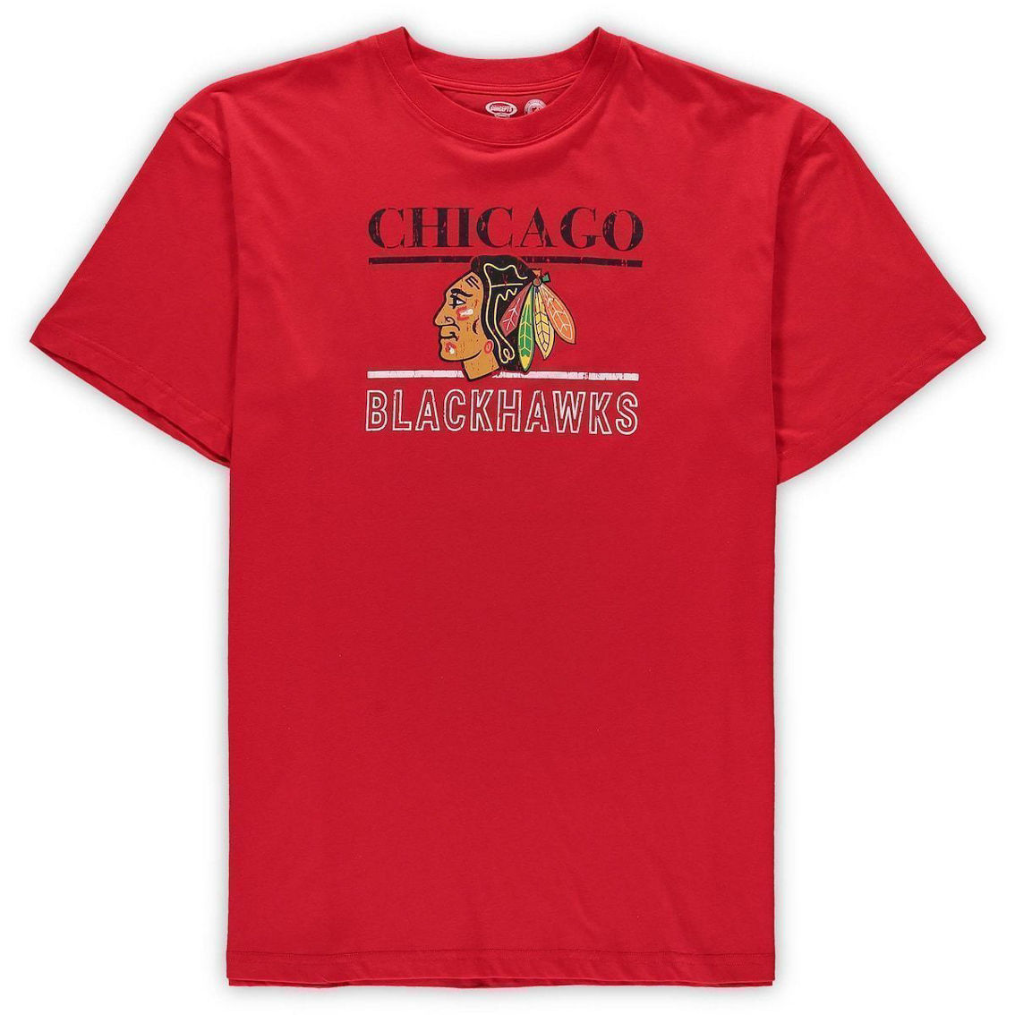 Concepts Sport Men's Red Chicago Blackhawks Big & Tall Lodge T-Shirt & Pants Sleep Set - Image 3 of 4