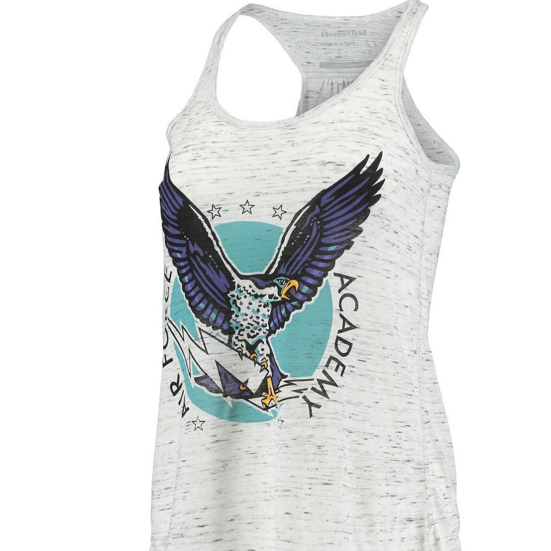 Homefield Women's Ash Air Force Falcons Vintage Racerback Tank Top - Image 3 of 4