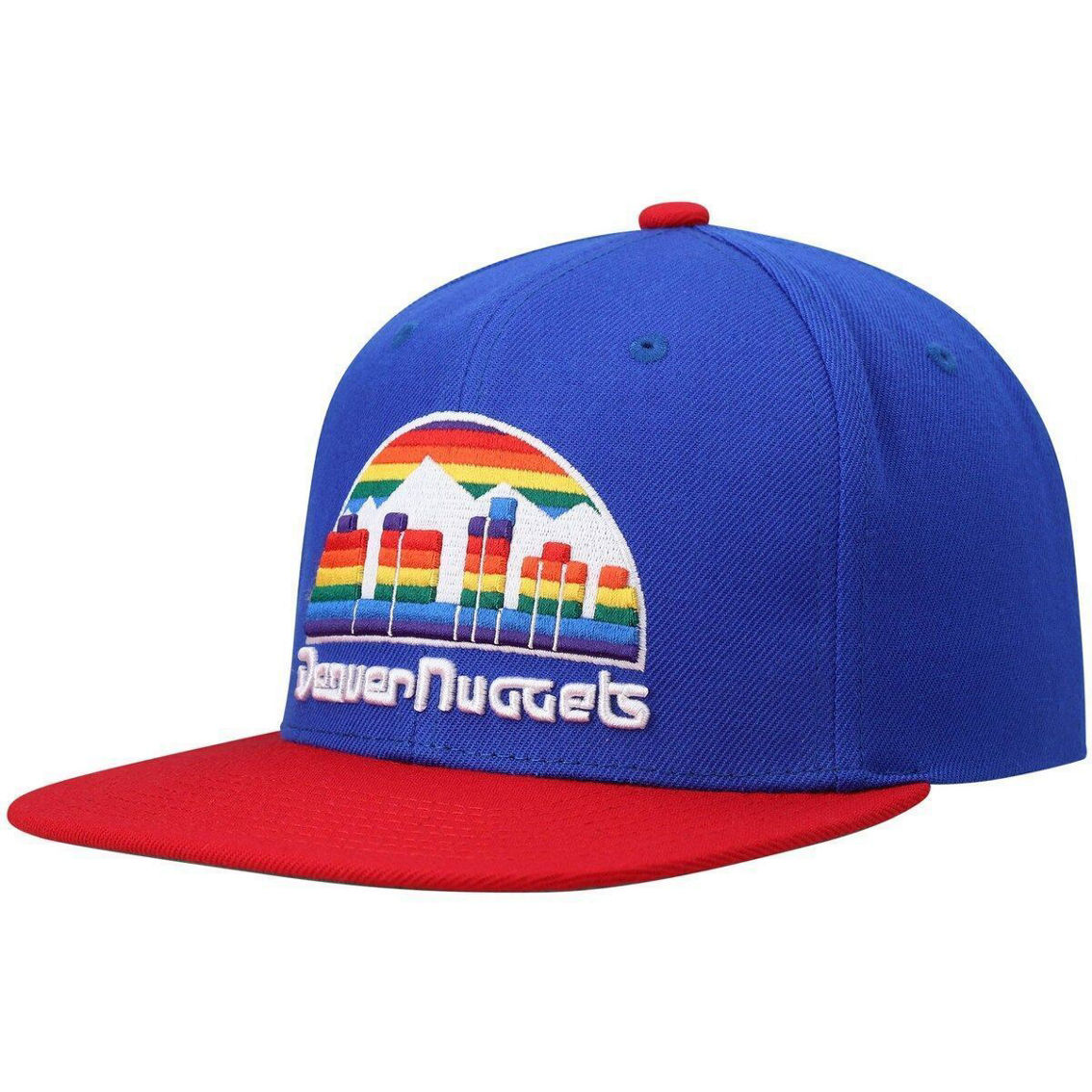 Mitchell & Ness Men's Royal/Red Denver Nuggets Hardwood Classics Team Two-Tone 2.0 Snapback Hat - Image 2 of 4