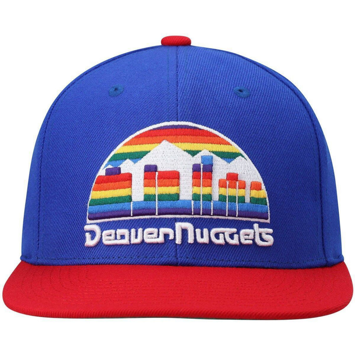 Mitchell & Ness Men's Royal/Red Denver Nuggets Hardwood Classics Team Two-Tone 2.0 Snapback Hat - Image 3 of 4