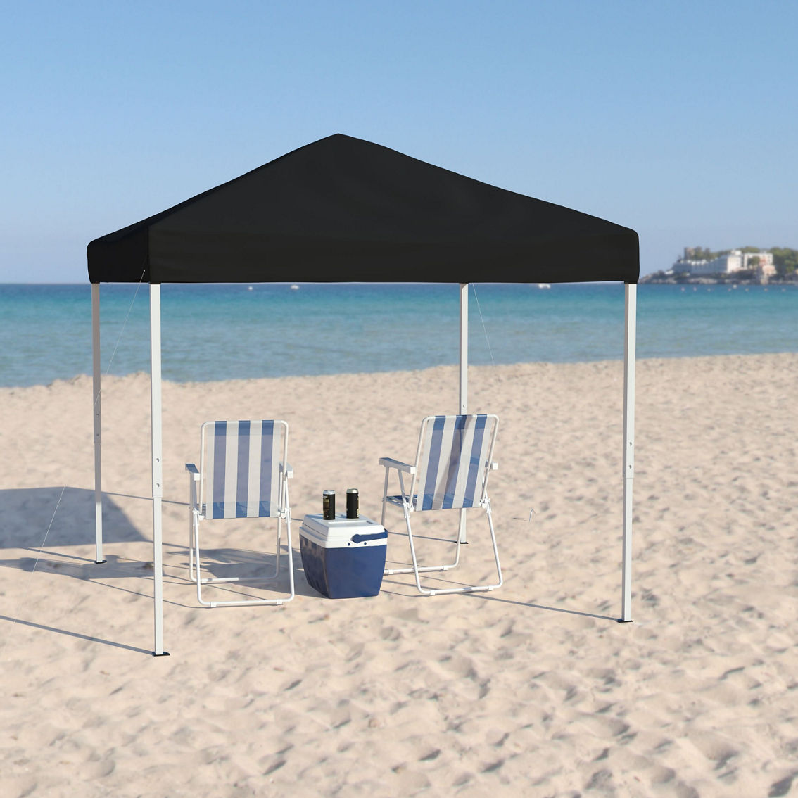 Flash Furniture 8'x8' Outdoor Pop Up Event Slanted Leg Canopy Tent with Carry Bag - Image 2 of 5