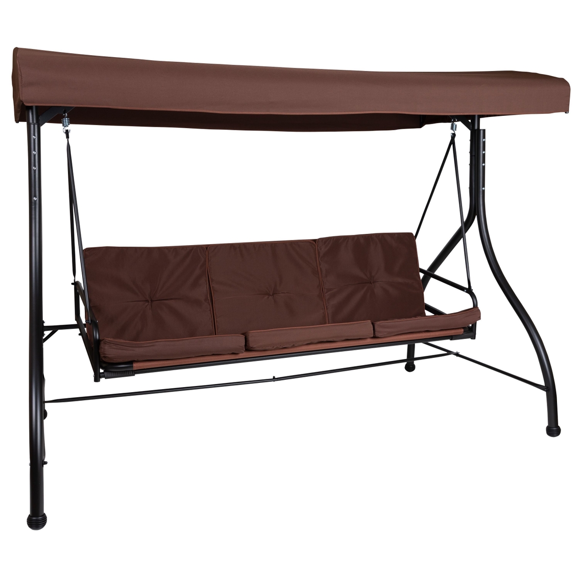 Flash Furniture 3-Seater Convertible Canopy Patio Swing / Bed - Image 3 of 5