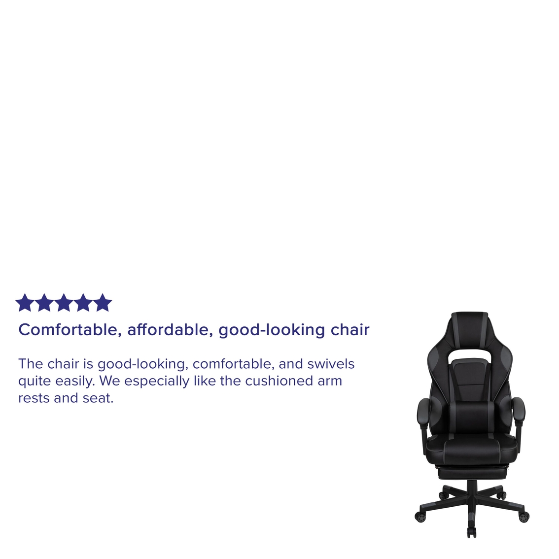 Flash Furniture Reclining Gaming Chair with Footrest - Image 5 of 5