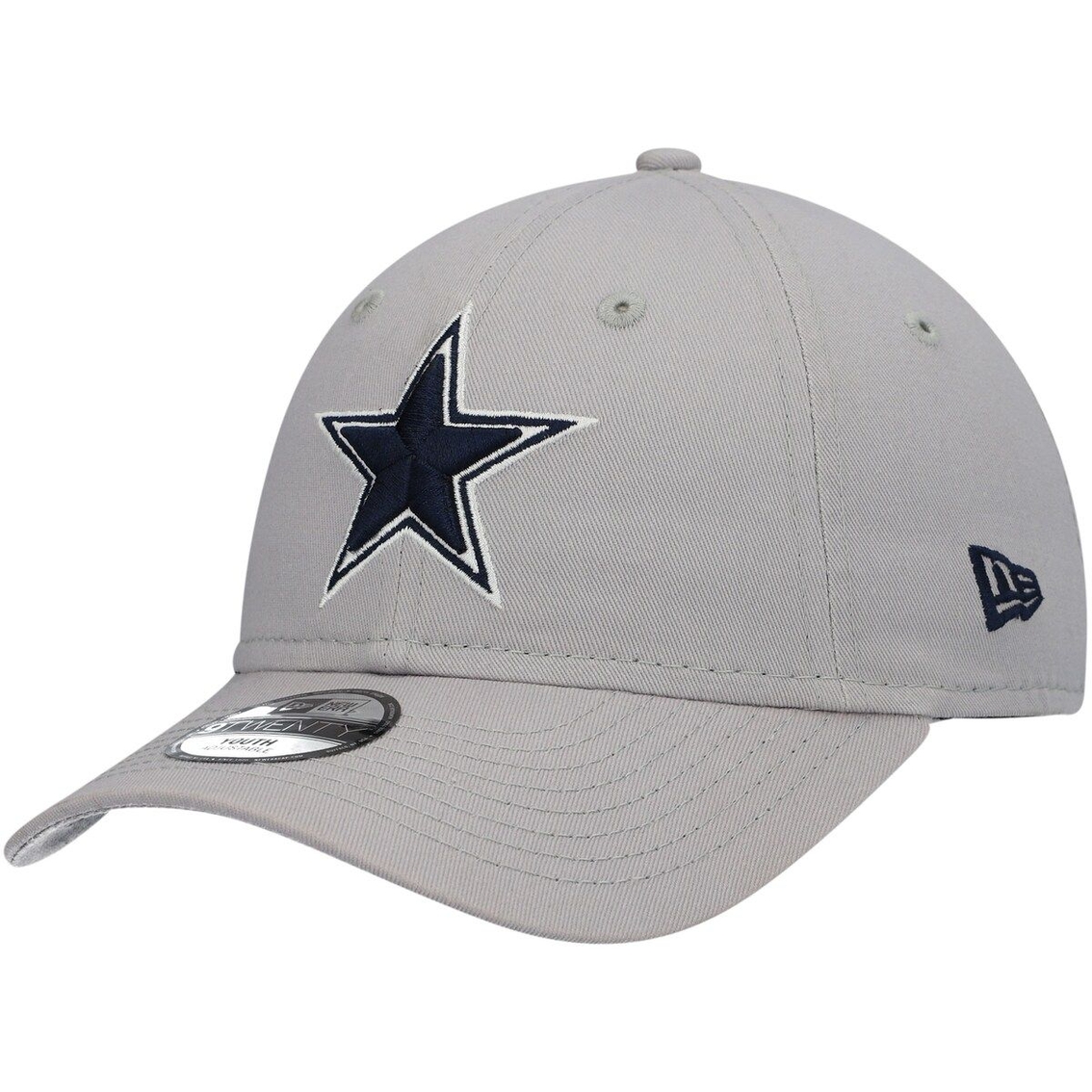 New Era Youth Gray Dallas Cowboys Core Classic 2.0 9TWENTY Adjustable Hat - Image 2 of 4