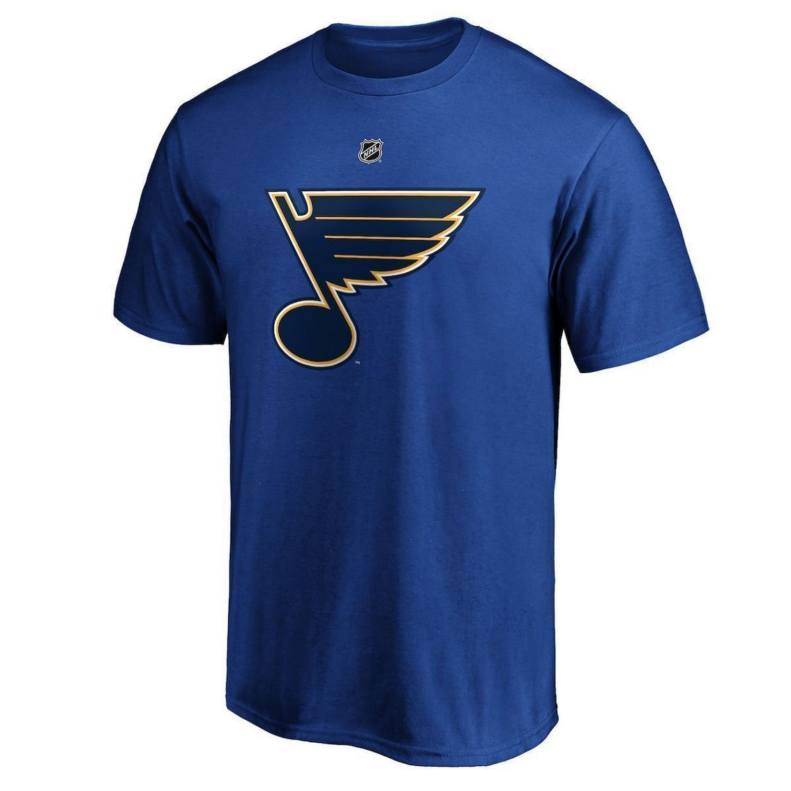 Fanatics Branded Men's Jordan Binnington Blue St. Louis Blues Team Authentic Stack Name & Number T-Shirt - Image 3 of 4