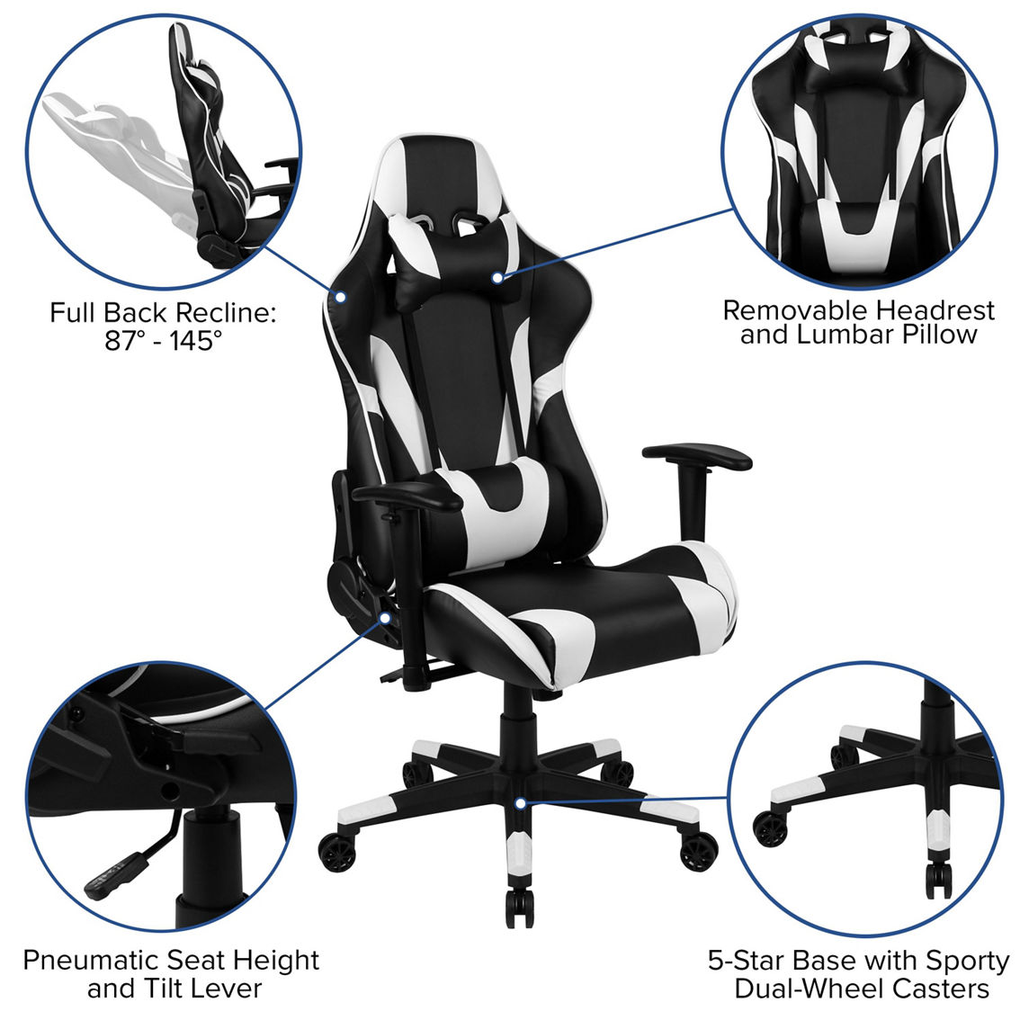 Flash Furniture Gaming Desk-Cup Holder/Reclining Chair Set - Image 4 of 5