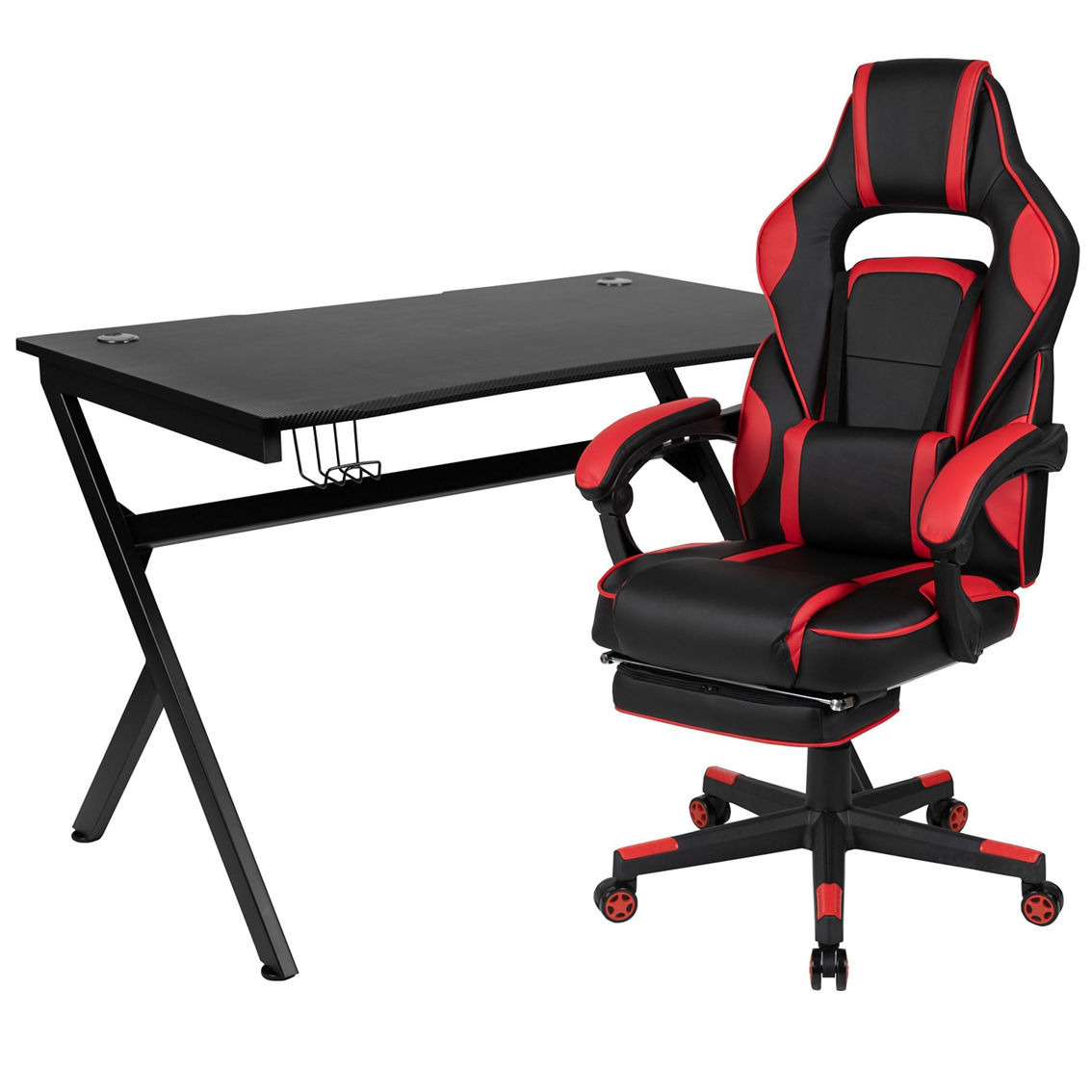 Flash Furniture Gaming Desk-Cup Holder/Reclining Chair Set - Image 2 of 5