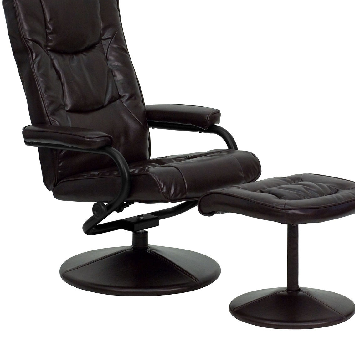 Flash Furniture LeatherSoft Recliner with Ottoman - Image 2 of 5