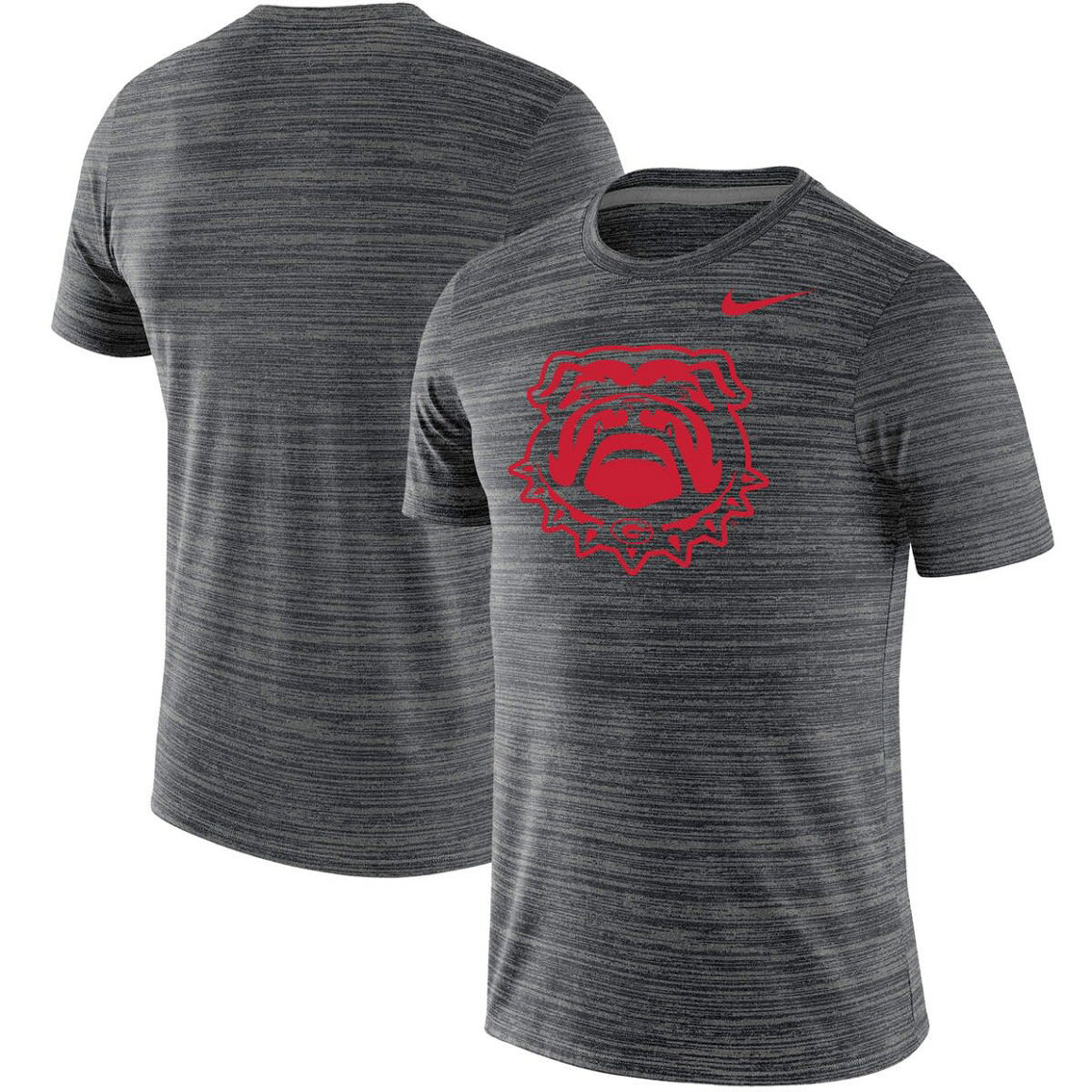 Nike Men's Black Georgia Bulldogs Big & Tall Performance Velocity Space Dye T-Shirt - Image 2 of 4