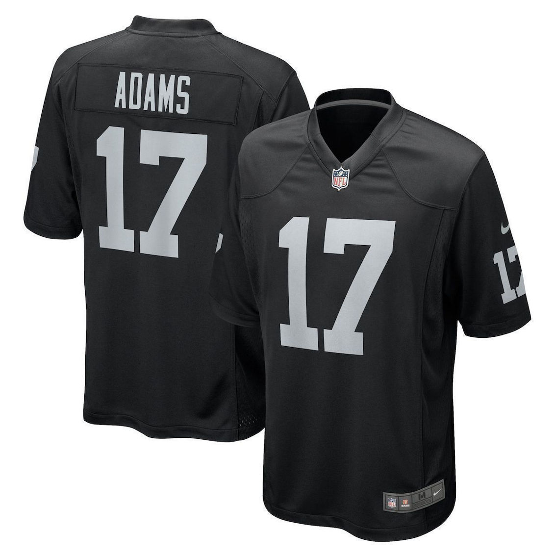 Nike Men's Davante Adams Black Las Vegas Raiders Game Jersey - Image 2 of 4