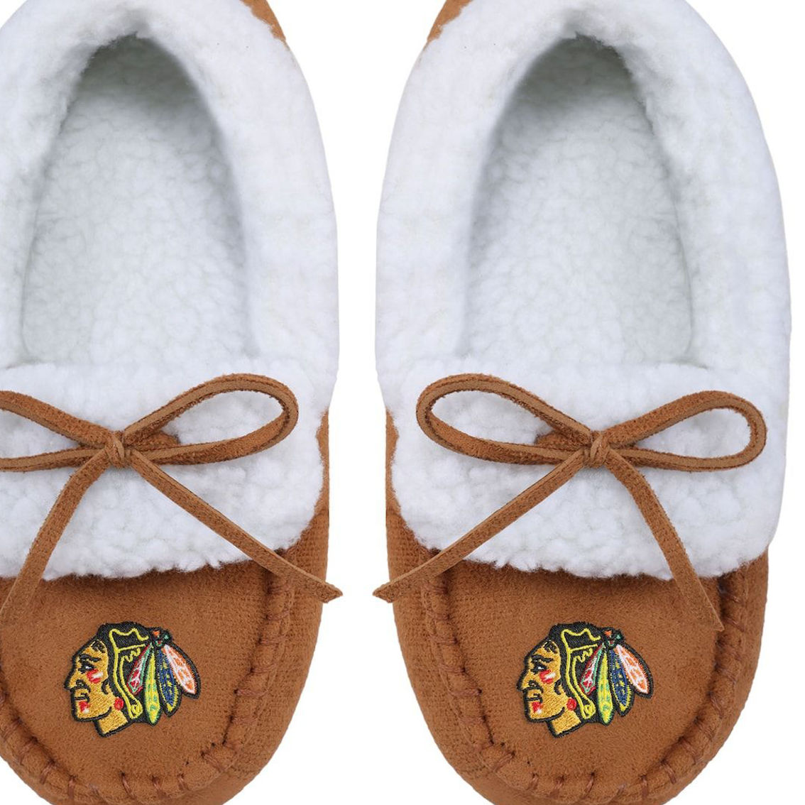 FOCO Youth Chicago Blackhawks Moccasin Slippers - Image 2 of 4