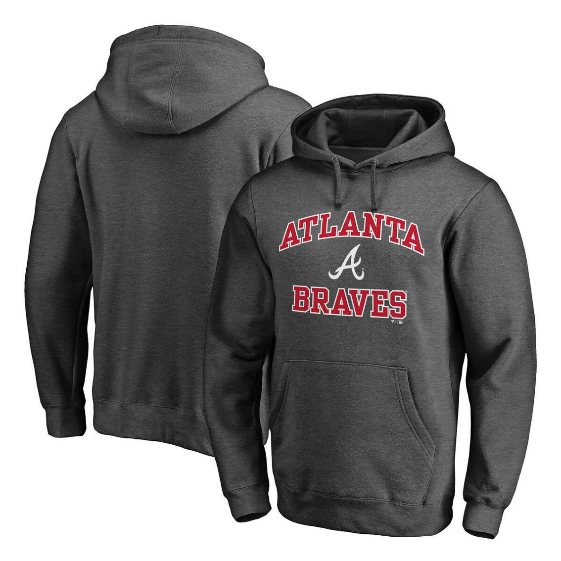Fanatics Branded Men's Charcoal Atlanta Braves Big & Tall Heart