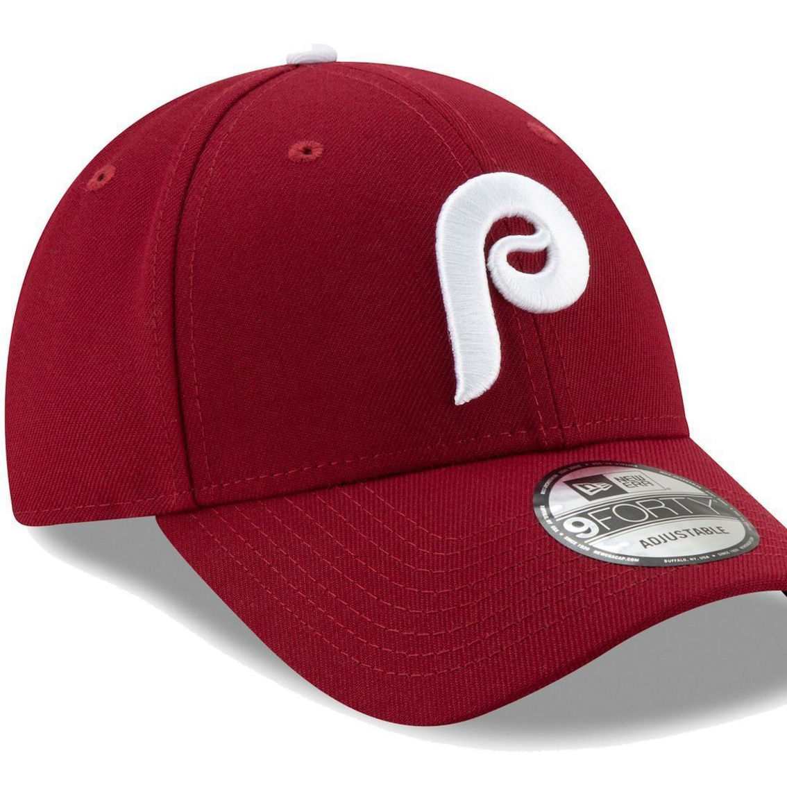 New Era Men's Maroon Philadelphia Phillies Alternate 2 The League 9FORTY Adjustable Hat - Image 4 of 4