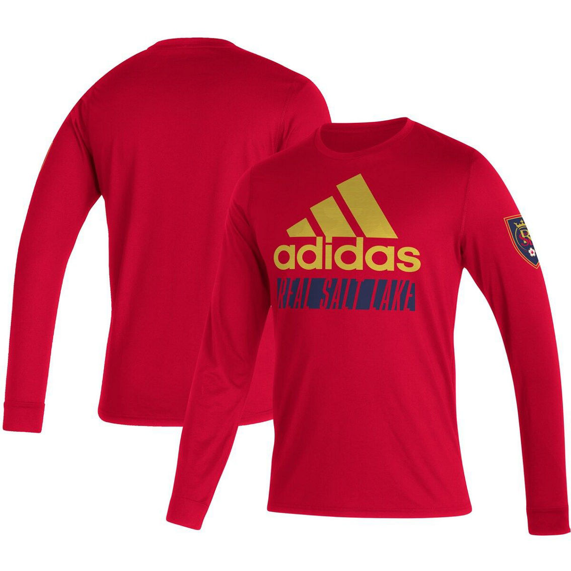 adidas Men's Red Real Salt Lake Vintage Performance Long Sleeve T-Shirt - Image 2 of 4