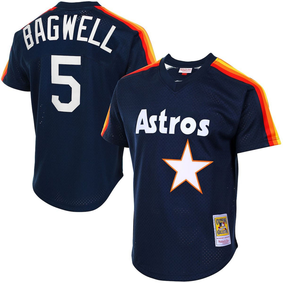 Mitchell & Ness Men's Jeff Bagwell Navy Houston Astros Cooperstown Mesh  Batting Practice Jersey, Fan Shop