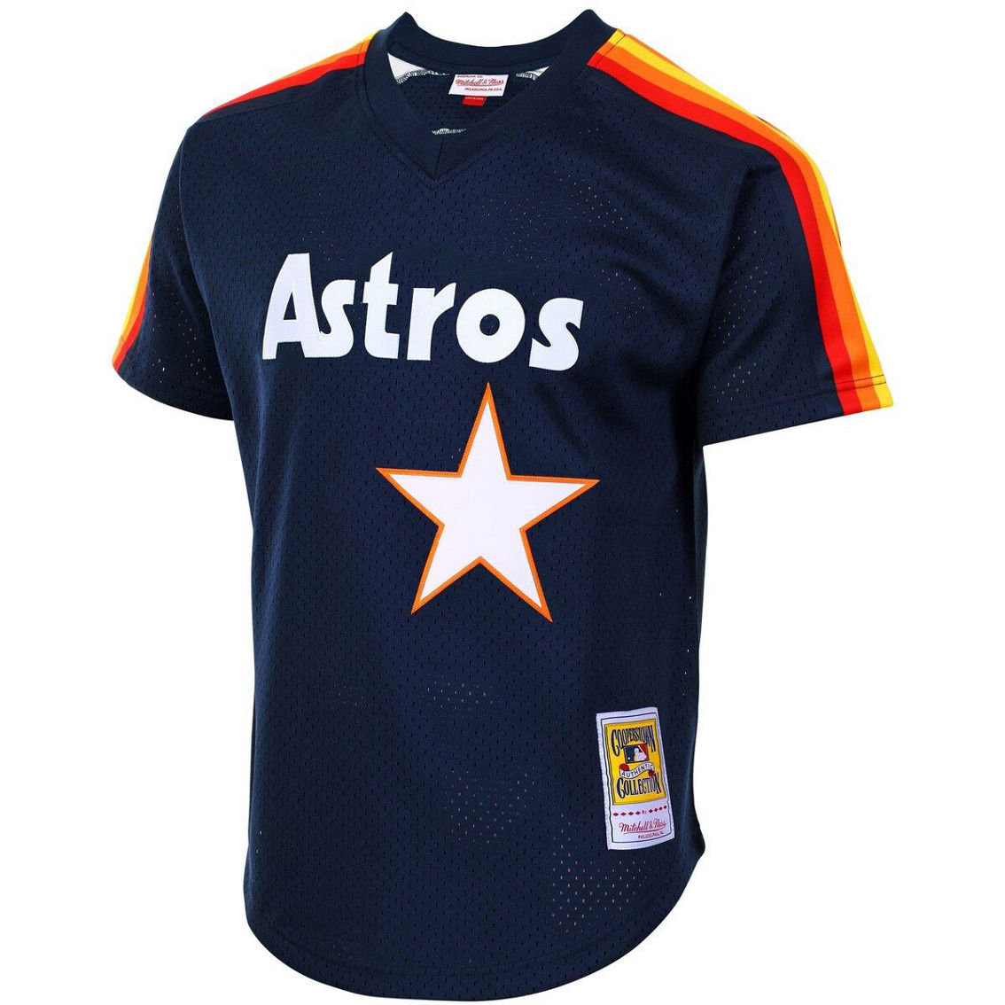 Mitchell & Ness Men's Jeff Bagwell Navy Houston Astros Cooperstown Mesh Batting Practice Jersey - Image 3 of 4