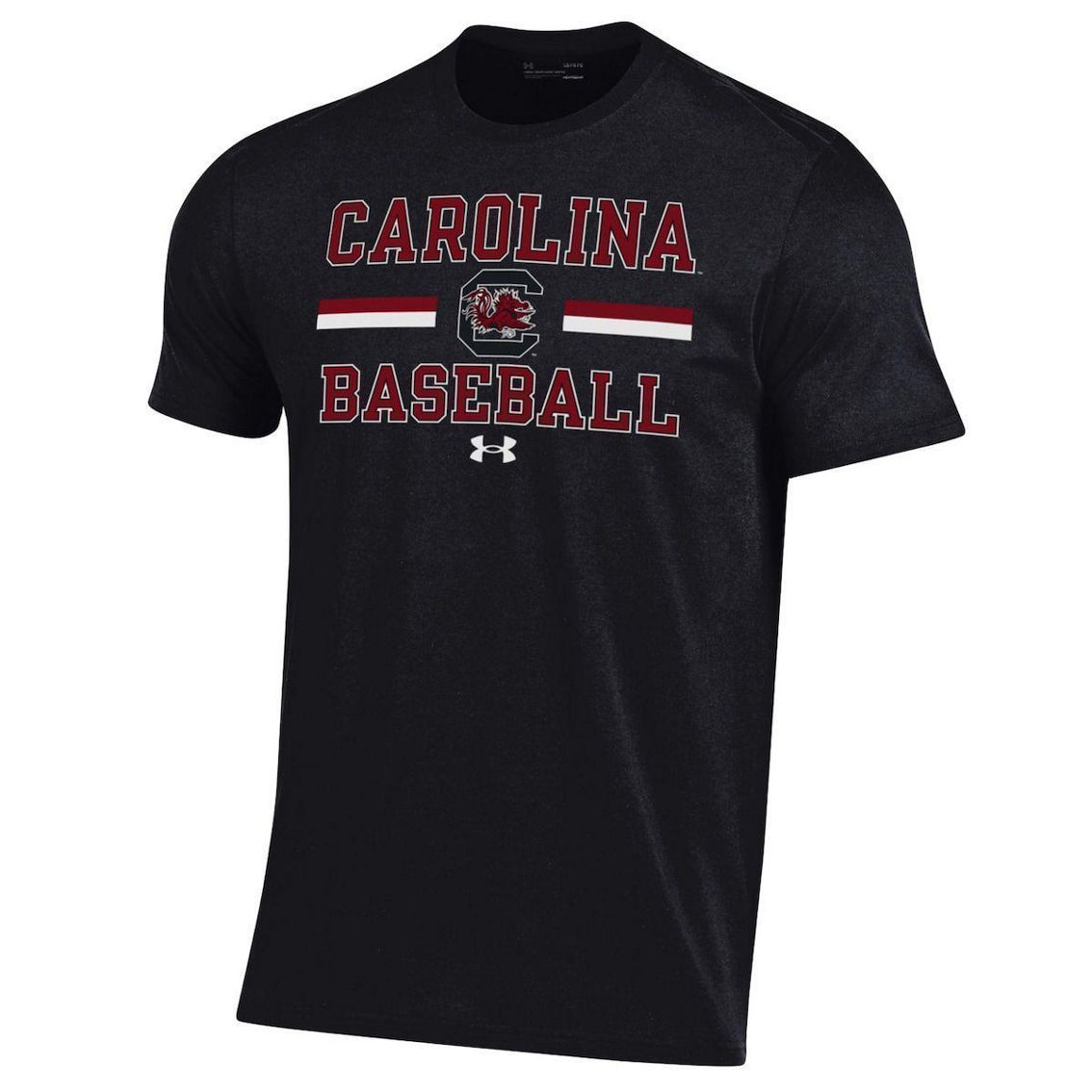 Under Armour Men's Black South Carolina Gamecocks Baseball Stack Performance T-Shirt - Image 3 of 4