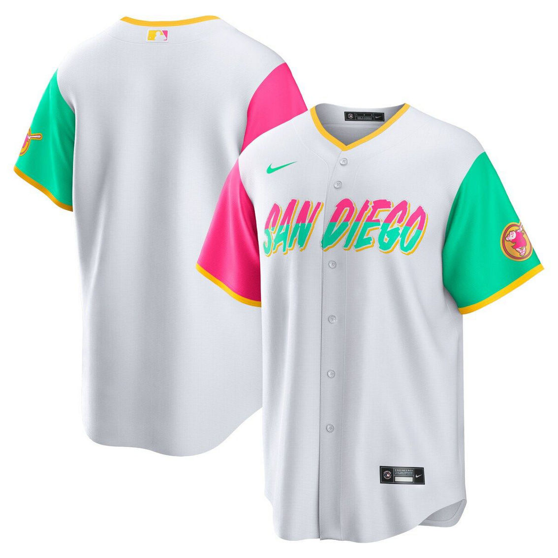 Nike Men's White San Diego Padres City Connect Replica Team Jersey - Image 2 of 4