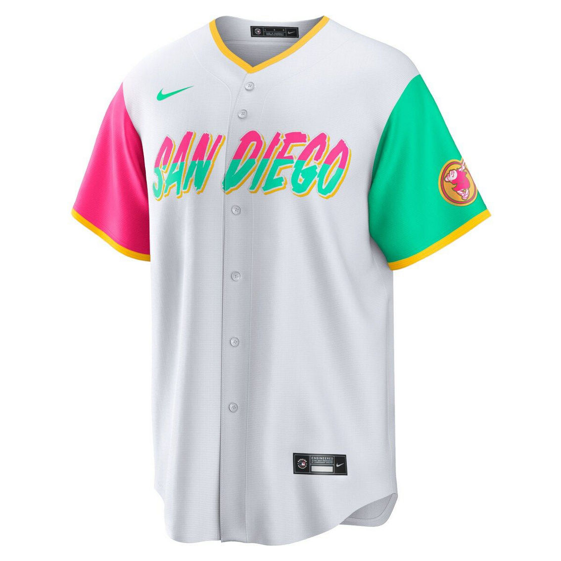 Nike Men's White San Diego Padres City Connect Replica Team Jersey - Image 3 of 4