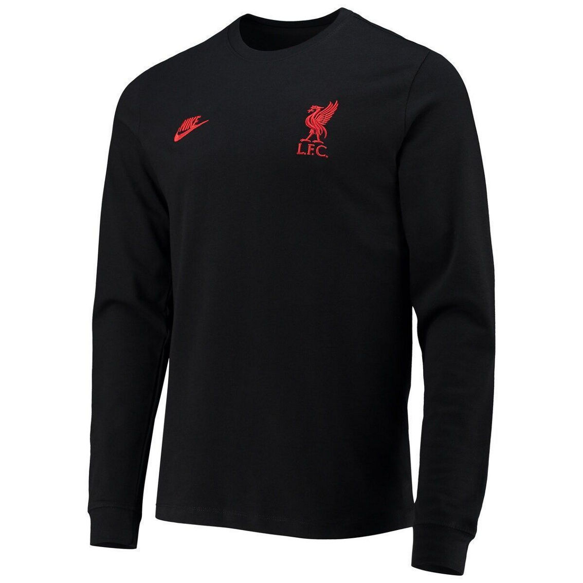 Nike Men's Black Liverpool Futura Travel Long Sleeve T-Shirt - Image 3 of 4