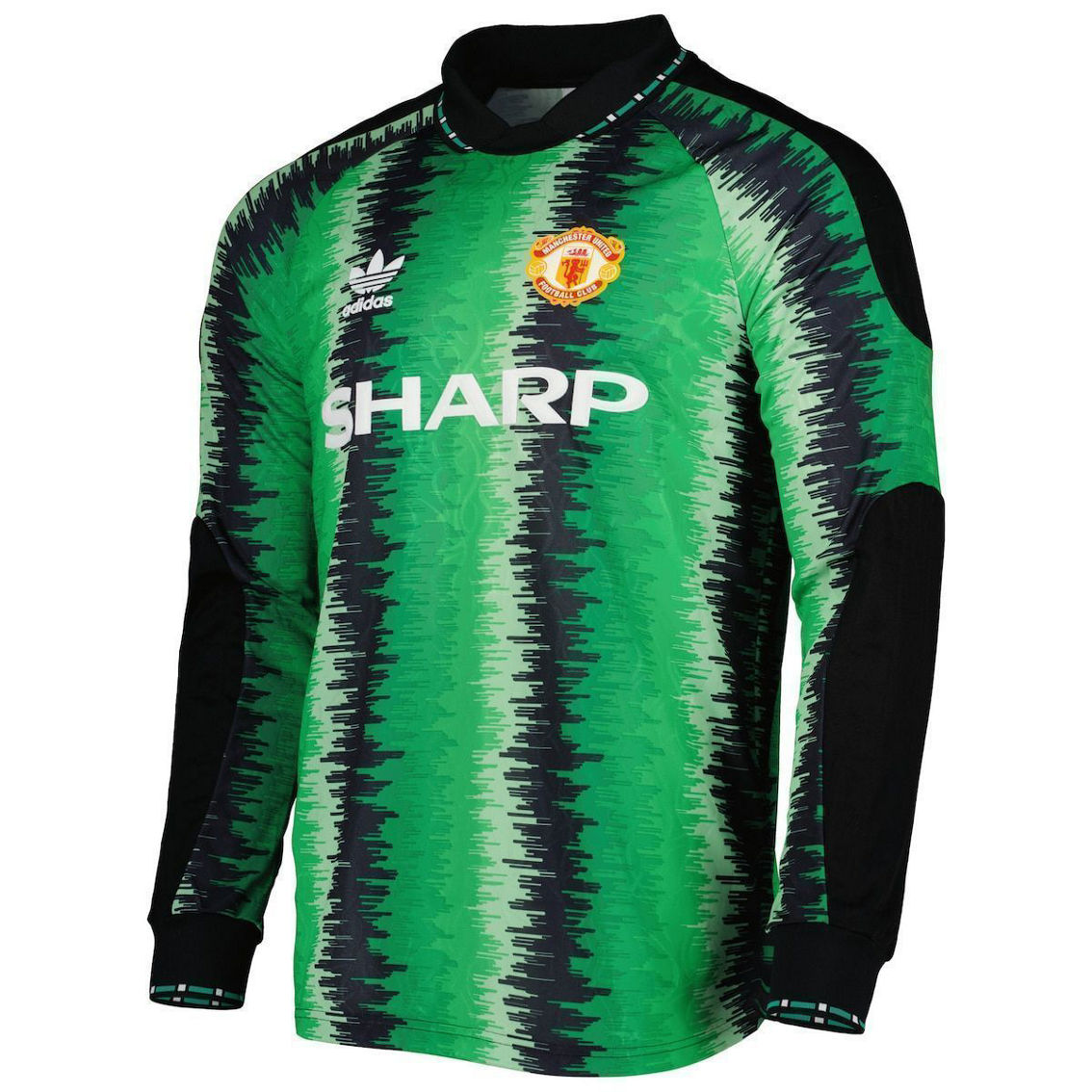 adidas Originals Men's Originals Green Manchester United 90 Goalkeeper Replica Jersey - Image 3 of 4