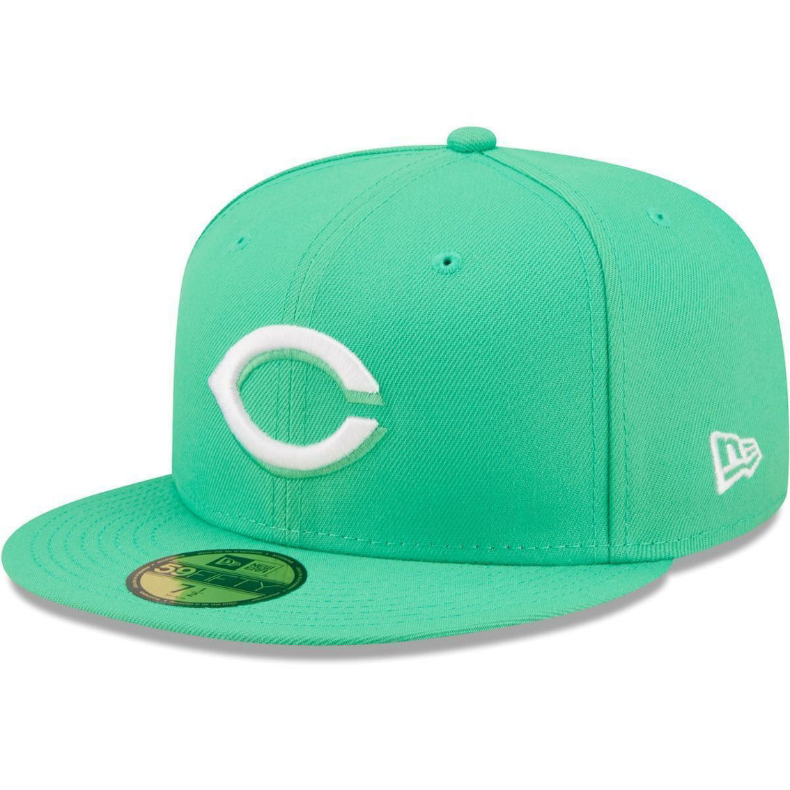 New Era Men's Green Cincinnati Reds Logo 59FIFTY Fitted Hat - Image 2 of 4