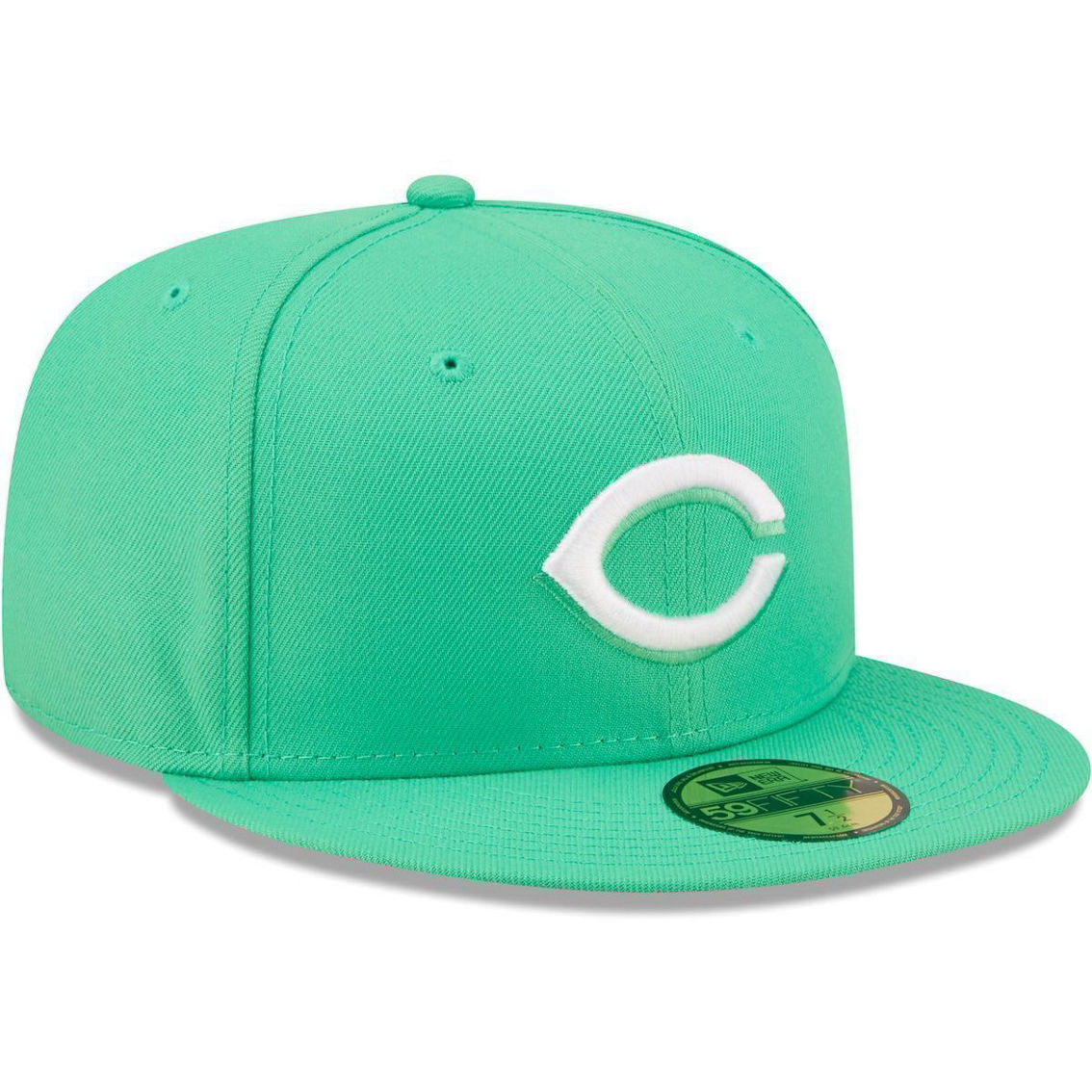 New Era Men's Green Cincinnati Reds Logo 59FIFTY Fitted Hat - Image 4 of 4
